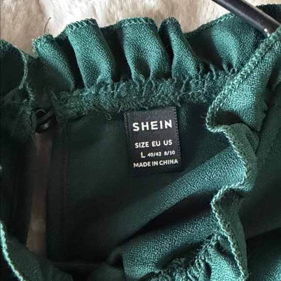 SHEIN Tops - SHEIN Emerald Green Ruffled Blouse Bundle Of 3
